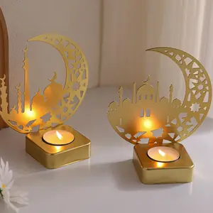 Hollow Star Moon Silhouette Candle Holder, Artistic Desktop Living Room Home Decor, Aromatherapy Candle Stand, No Candles Included