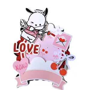 Galentine's Cake Topper - 100% Handmade with Love Customizable Colors Personalized Name & Number Pastel Shades Easy to Use for Any Design