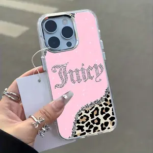 Metal Transparent Creative Juicy Pattern Anti-Drop Soft Case for iPhone 11/12/13/14 Pro Max/15 Pro/16 Plus/16 Pro Max, Tpu Material