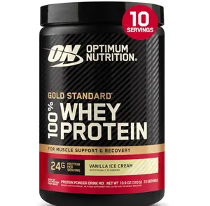 Optimum Nutrition Gold Standard 100% Whey Protein Powder, Vanilla Ice Cream, 0.68 Pound (Pack of 1)