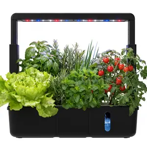 Adjustable Height 3.5L Hydroponic Growing System with 15 pod kit, Indoor Smart Garden, Full Spectrum LED Grow Light, Ideal Gardening Tool for Balcony & Kitchen, Indoor Smart Garden Planting System