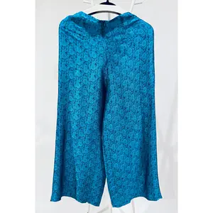 Ao Dai Pants - Chrysanthemum pattern in Wormsilk