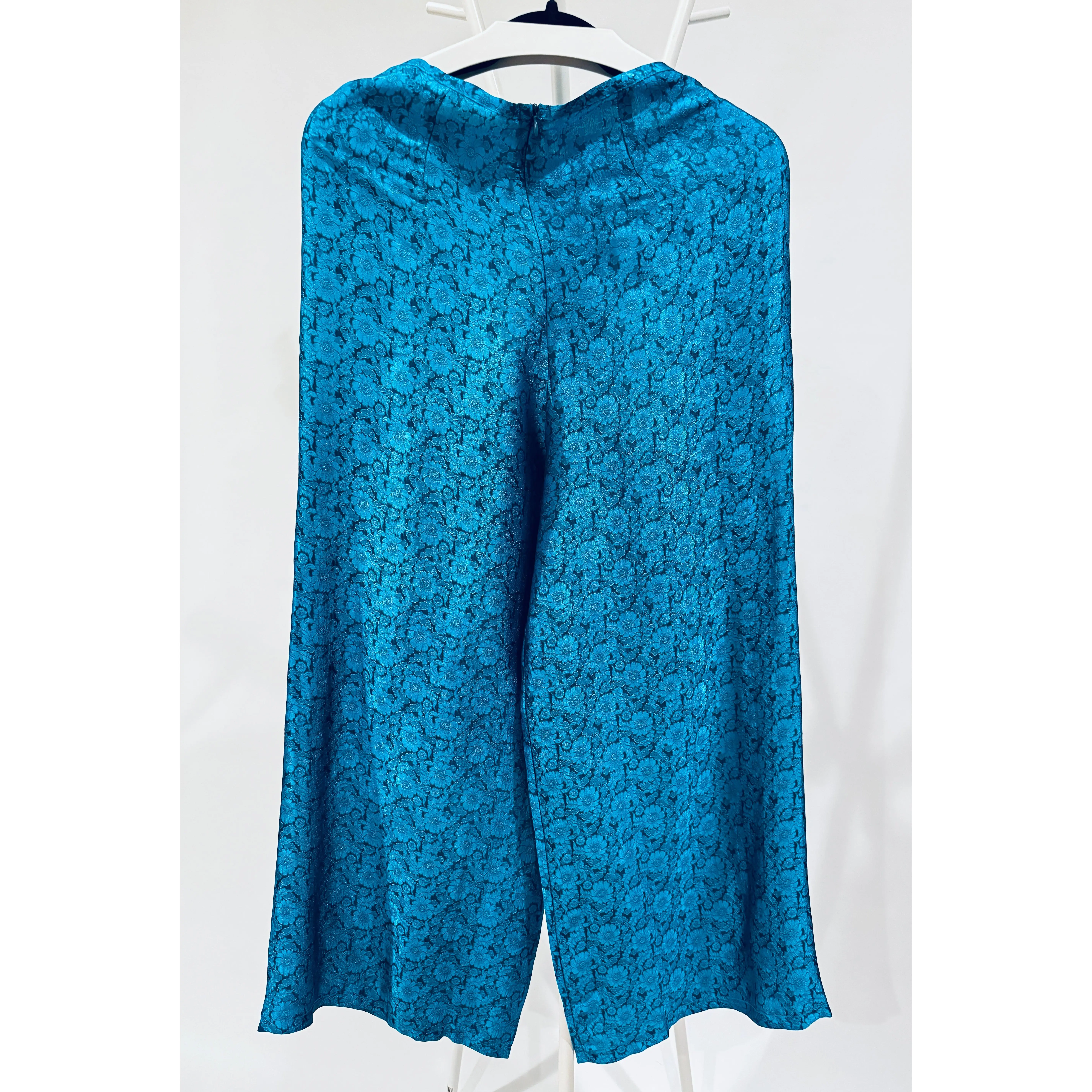 Ao Dai Pants - Chrysanthemum pattern in Wormsilk