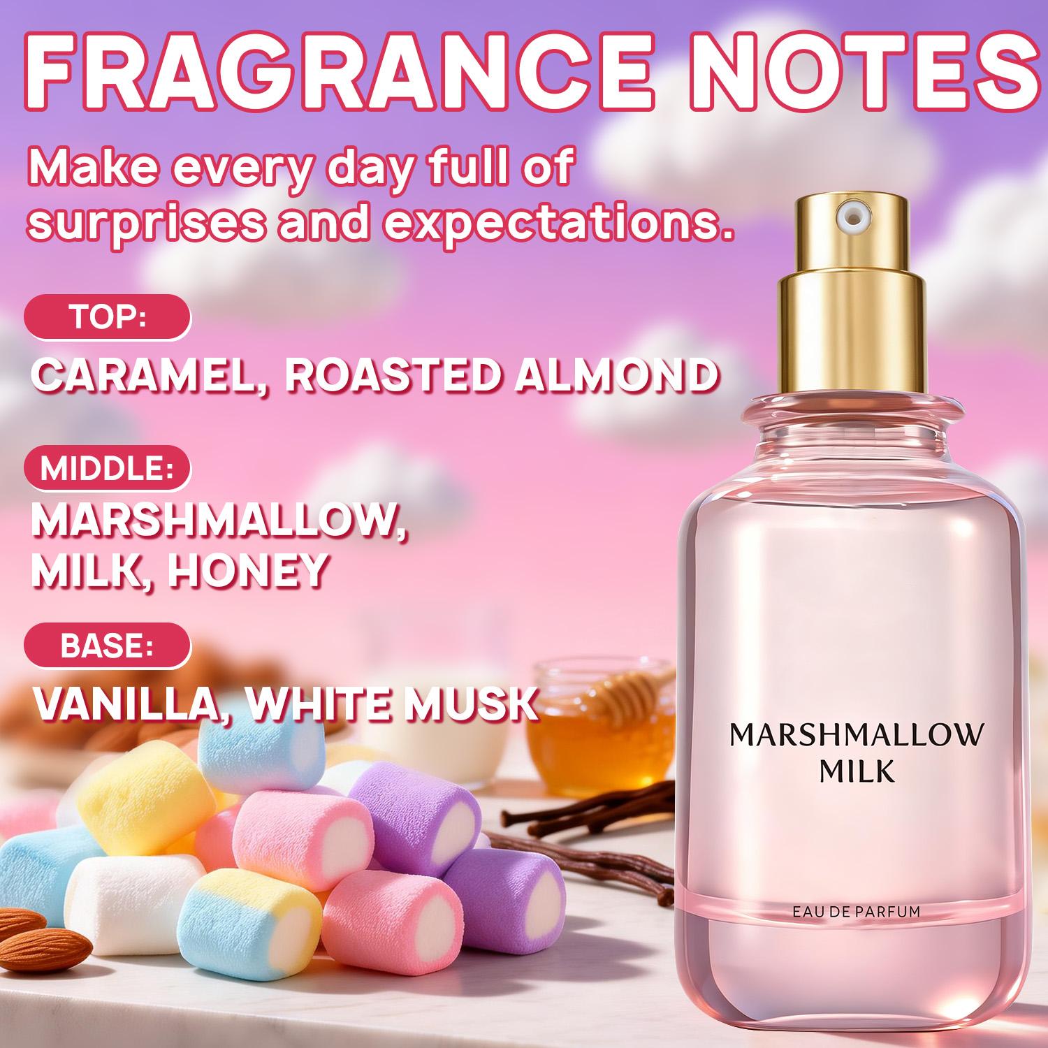 Marshmallow Milk Eau De Parfum 58ml (1.96 oz)  – Women’s Perfume, Long Lasting Fragrance, Premium Gift