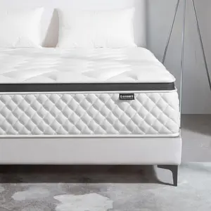 King Mattress,12 Inch King Size Mattress in a Box,Gel Memory Foam and Innerspring Hybrid Mattresses with Individual Pocket Spring for Motion Isolation,Pressure Relief,Medium Firm Feel