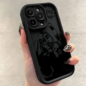 Stylish 2Pac Phone Case Designed to Fit Iphone Models 16, 15, 14, 13, 12, 11 Pro Max, Mini, XR, XS, X, 7, And 40 Plus, with a Soft TPU Back for Enhanced Drop