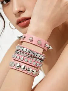 Fashion Rivet Y2K Bracelet, Spiked Studded Bracelet, Perfect for Women's Daily Wear, Party, Performance, Couple Bracelets, Christmas, Valentine's Day, Carnival Accessories