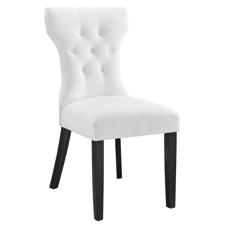 Modway Silhouette Dining Side Chair in White