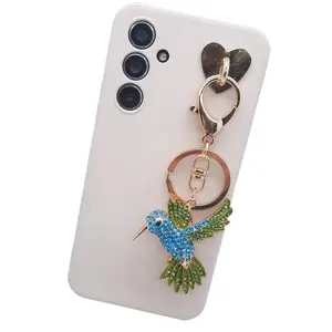 Happy the Hummingbird - Rhinestone Charm for Bags, Keys and Phones and More