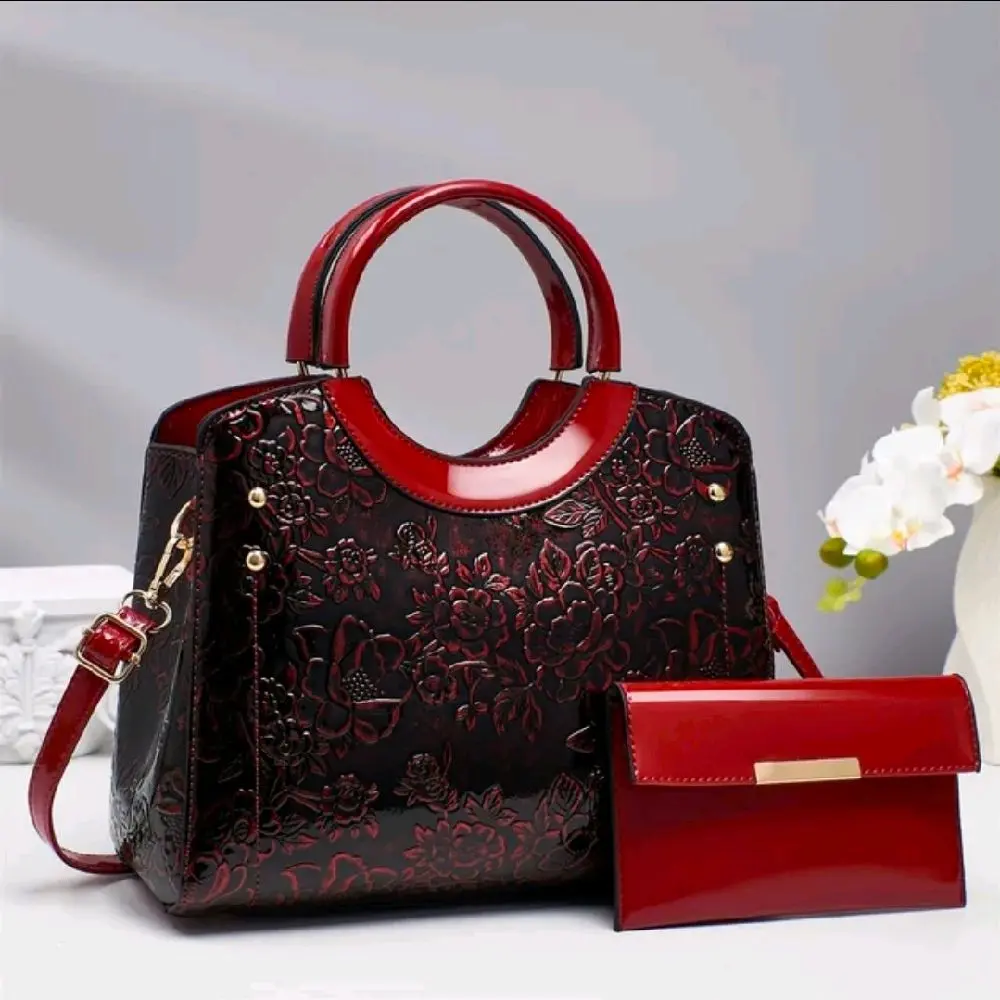 Vintage Crossbody Bag Set - New Large Capacity Casual Handbag for Women Floral Embossed Design Versatile Shoulder Tote Bags Perfect Gift for Mom Mother's Day