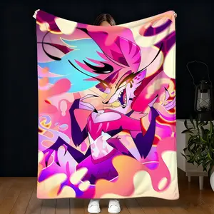 Helluva Boss Flannel Blanket, Family Use, Bedroom Cover, Study Office Small Blanket, Soft and Cozy, Perfect for All Seasons