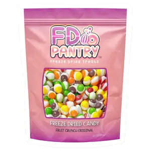 Fruit Crunch Original Rainbow Freeze-Dried Candy, 10 oz, Assorted Fruit Flavors, Large Pouch, Ideal Gift Snack Treat