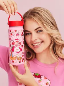 Strawberry Shortcake x SHEIN Cute Insulated Cup with Cartoon & Strawberry Pattern – Keep Drinks Hot or Cold