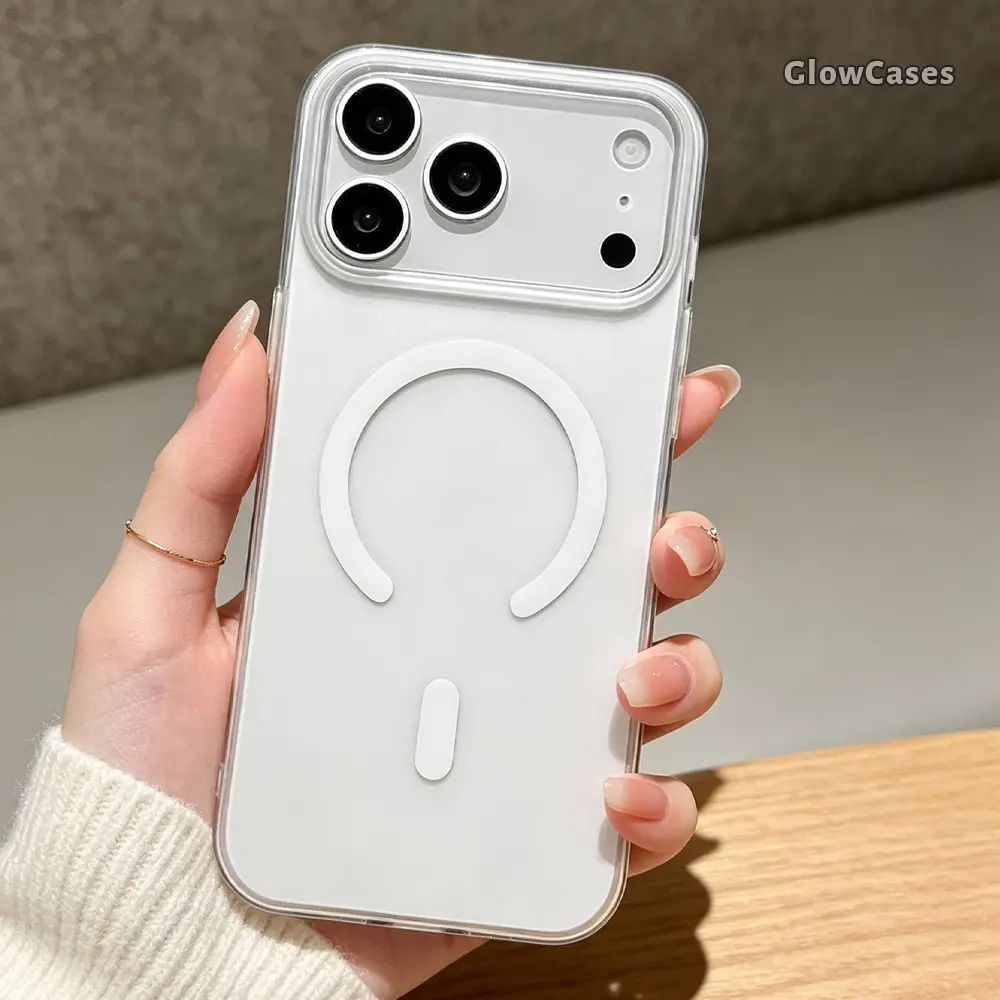 Strong Magnetic Drop-Proof Phone Case for iPhone 17/16/15/14/13/12 Pro Max/Pro/Plus/Air – MagSafe Compatible [Military-Grade Protection], Soft Frame, Non-Slip Design, Anti-Fingerprint, Tactile Buttons, Camera Lens Protection