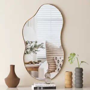 SHYFOY 22"x36" Asymmetrical Wall Mirror Decorative Irregular Accent Mirrors