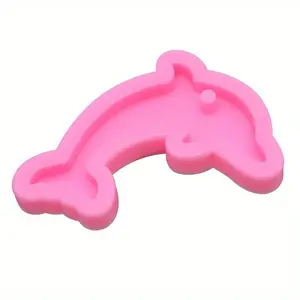 Dolphin Keychain Pendant Silicone Mold for DIY Craft Keychain Necklace Earrings Polymer Clay Mold Pendant Jewelery Resin Casting Mold