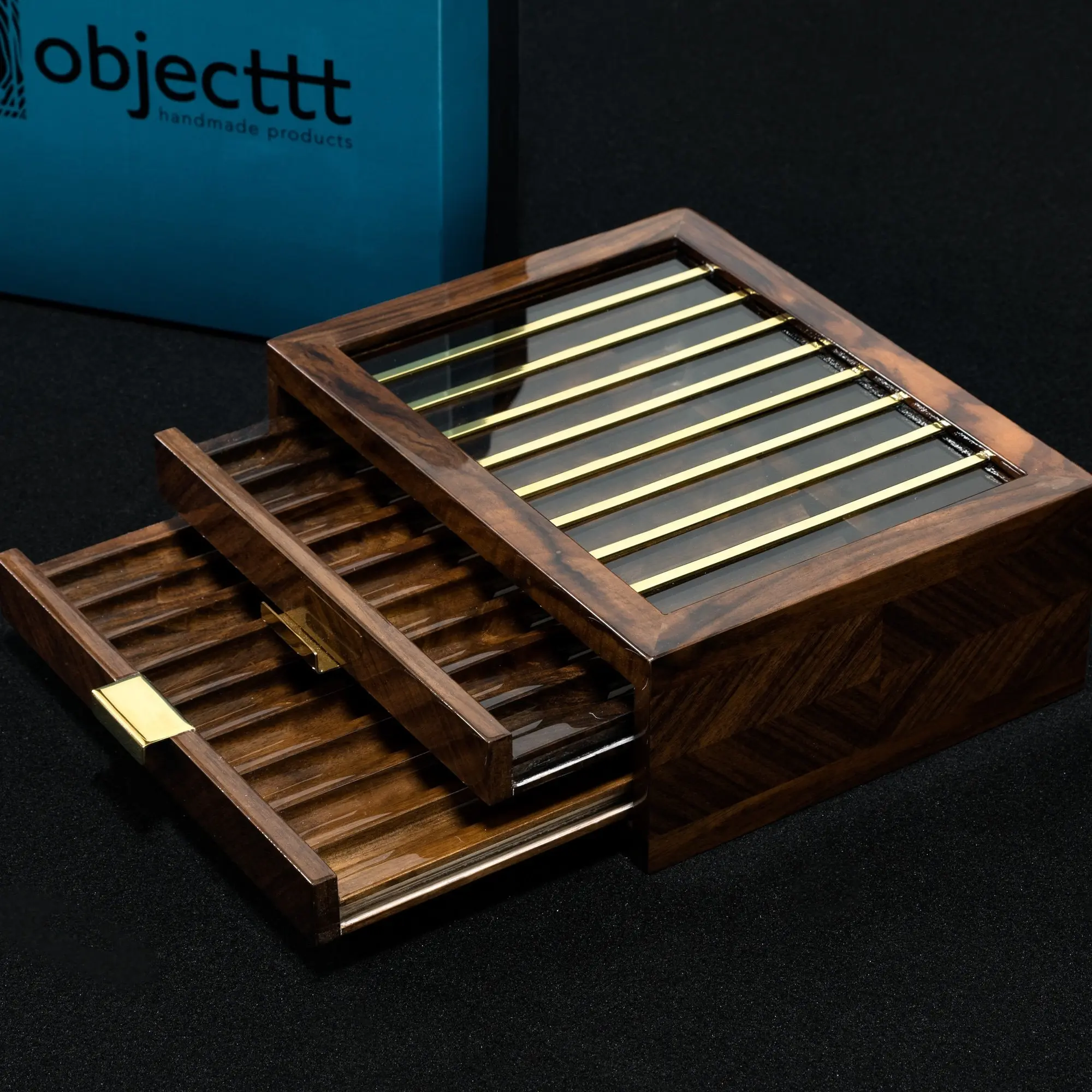 Luxury Walnut Pen Box, Wooden Pen Holder, Pencil Display, Desk Organizer, Pen Stand, Handmade christmas gift, New Job Gift