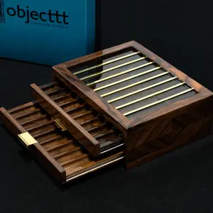 Luxury Walnut Pen Box, Wooden Pen Holder, Pencil Display, Desk Organizer, Pen Stand, Handmade christmas gift, New Job Gift