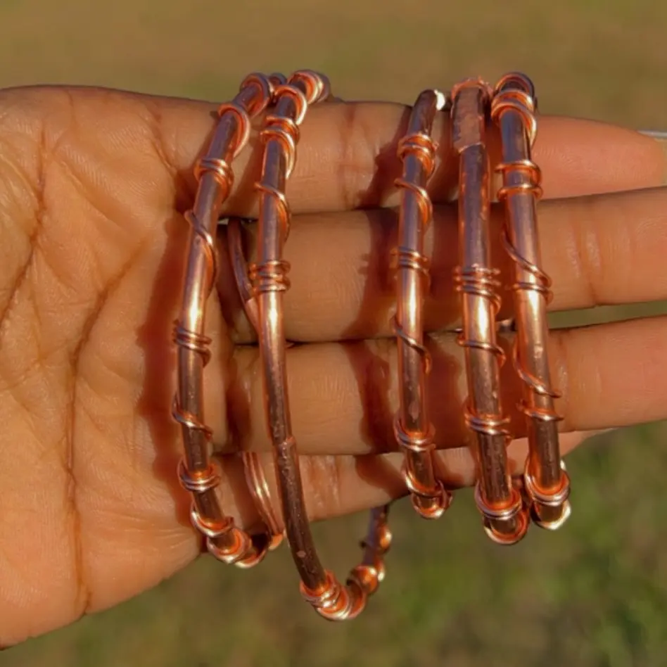 Coiled Copper Bangle