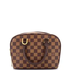 Pre-owned Louis Vuitton Canvas Coated Shoulder Bags Sarria Handbag Damier Mini