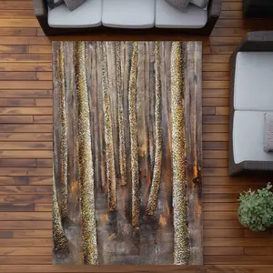 Begin Home Decor C1ROAR570NPS9V 5 x 7 ft. The Dark Forest - Office Trees Outdoor Rectangle Area Rug