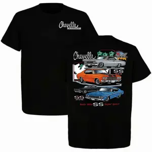 Vintage Chevelle SS 2-Sided T-Shirt – SS396 & SS454 Muscle Car Graphic Tee, Classic Chevrolet Performance Shirt, Unisex Cotton Top Gift for Car Guys & Enthusiasts