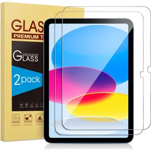 Screen Protector for iPad A16 2025 11th (11 Inch) /10th Generation 2022 (10.9 Inch), 2 Pack Tempered Glass for iPad 11/10 Gen, Case Friendly, Anti-Scratch, Touch
