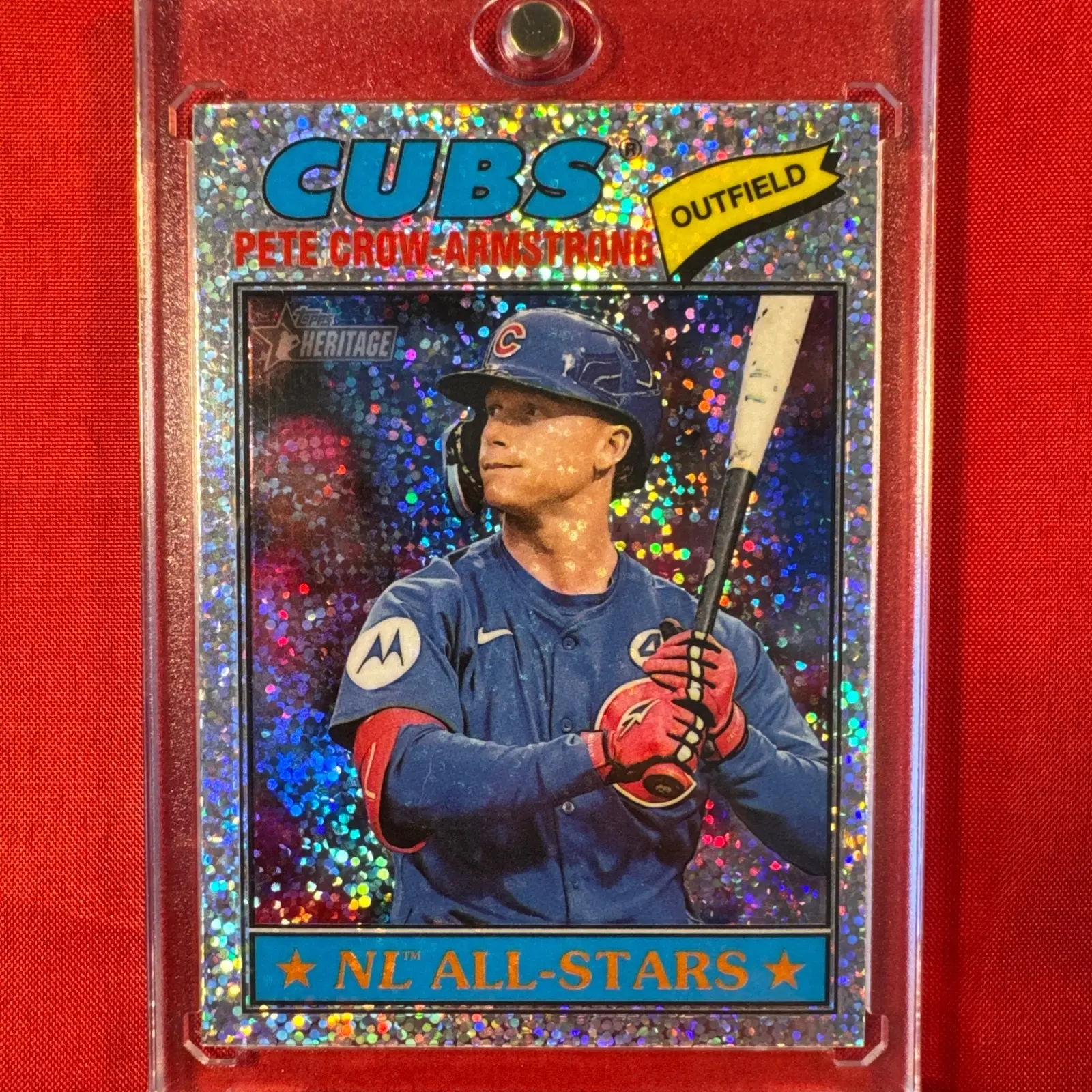 2026 Topps Heritage-PETE CROW-ARMSTRONG- Silver Sparkle #261-Chicago Cubs