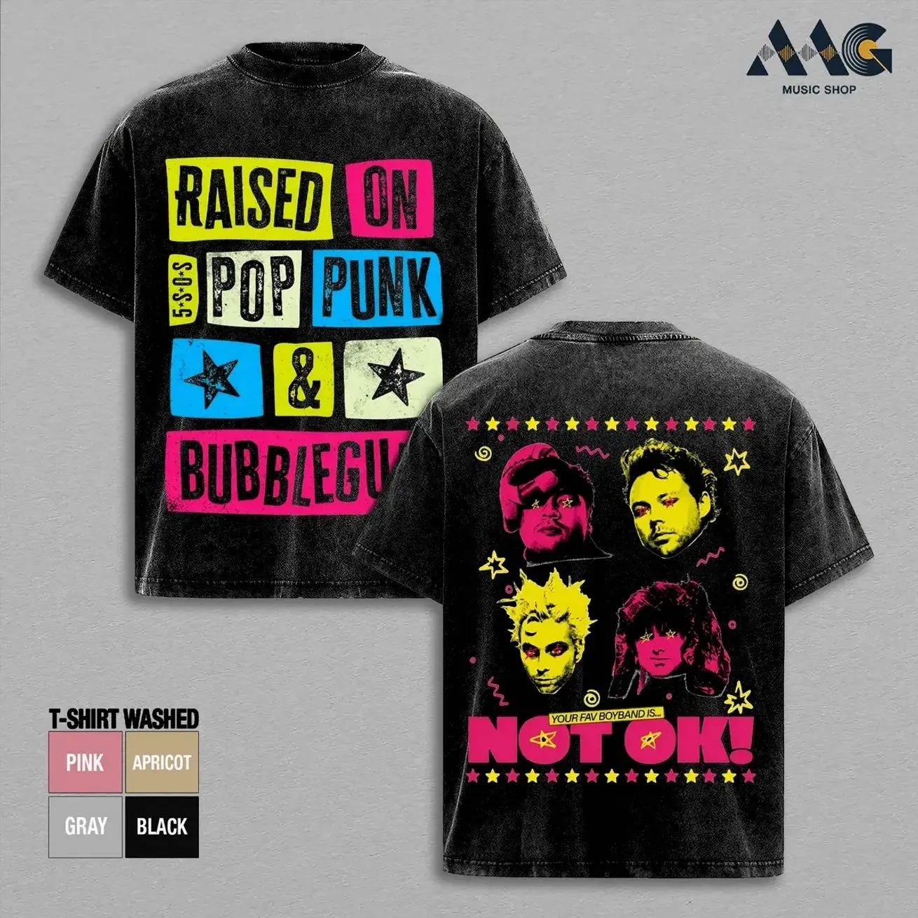 5 Seconds of Summer EVERYONE'S A STAR! T-Shirt - 5SOS World Tour 2026 Vintage 90s Graphic Tee, Unisex Summer Fan Gift for Men Women, Retro Rock Band Streetwear Casual Short Sleeve Cotton Top TD5