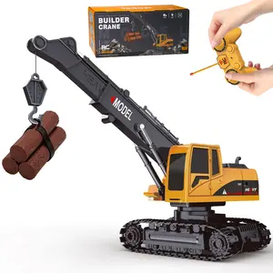 RC Crane Toy - Remote Control Crane for Boys 6-12, RC Truck Crane Tower Construction Vehicles, Present Ideas for Kids