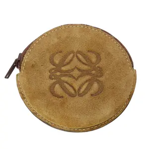 Pre-owned Loewe Suede Small Leather Goods Coin Case