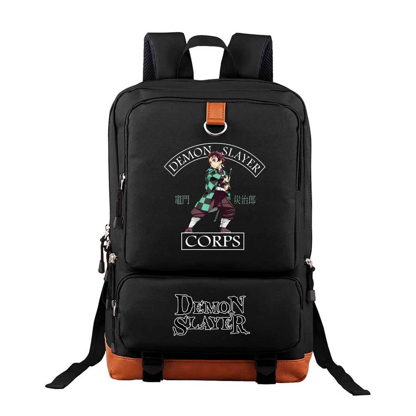 Demon Slayer Trendy Youth Backpack – Travel & School Bag,Laptop Backpack  Perfect for Commuting, Camping & Daily Use, Durable Large-Capacity Design, Best Gift for Boys & Girls 11.4''*18.1''