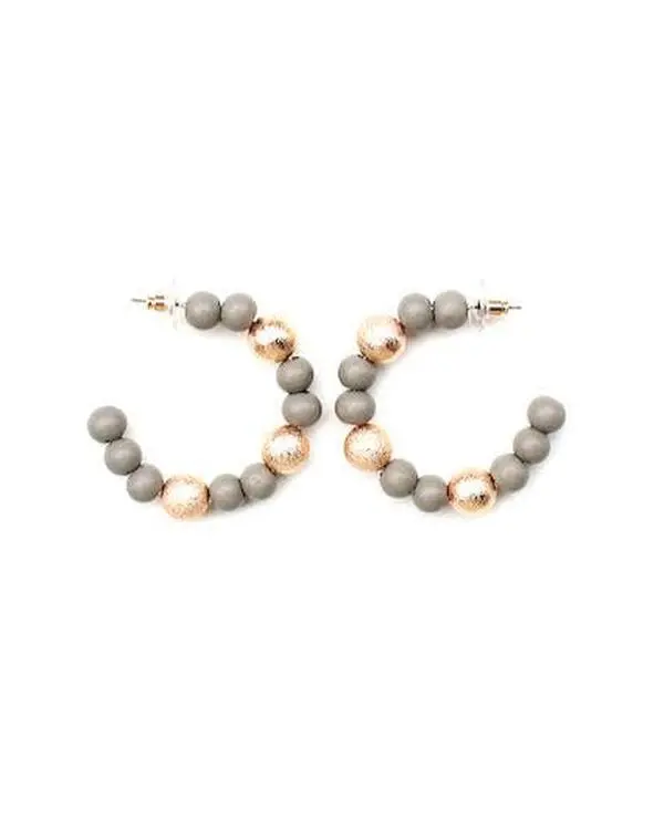 Savanna Gray Hoop Earrings