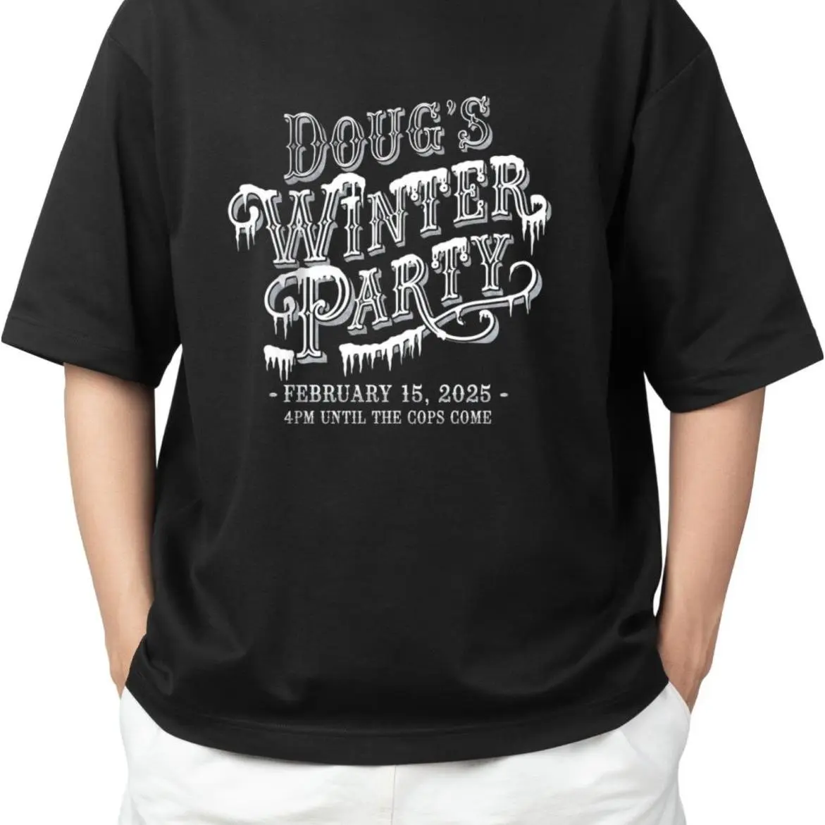 Doug party tshirt, Doug trend tee, Doug's winter party, Doug's invitation party ,funny dad gift, Classic Fashion, Timeless Design