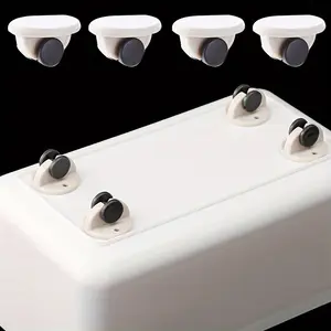 4pcs Self Adhesive Wheels Small Stick On Cricut Wheels Mini Fixed Casters Paste Plastic Universal Pulley Roller Ball Transfer Bearing Casters For Bins Storage Containers Underbed Boxes