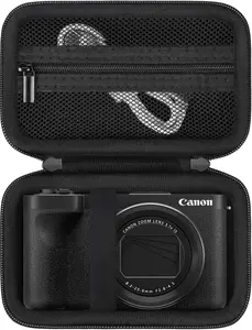 Travel Case for  PowerShot V1 Hybrid Digital Camera,  V1 Video Vlogging Protective Storage Holder Bag with Extra Space for Cables, , SD Cards, Black