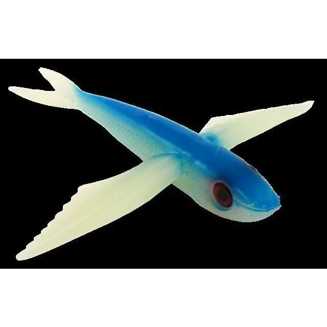 Set of 3 Flying Fish 8" Blue / Glow TUNA Lure, Unriged - NEW