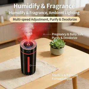 Starlight Car Humidifier Aromatherapy Machine, Car Air Purification Humidifier Freshener Deodorizer, Silent Starlight Atmosphere Lamp, USB Humidifier