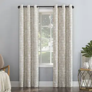 96"x40" Parrish Distressed Grid Thermal Extreme 100% Blackout Grommet Curtain 96"x40" Parrish Distressed Grid Thermal Extreme 100% Blackout Grommet Curtain