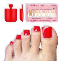 Sharp Square Pure Color Toe  Red