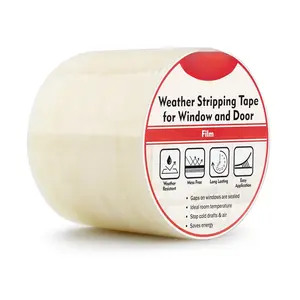 Transparent Weather Stripping Tape 4 x 108 Ft for Window and Door Ultra High Performance Weather Resistant Tape for Window Draft Insulation No Mess (WWT408)
