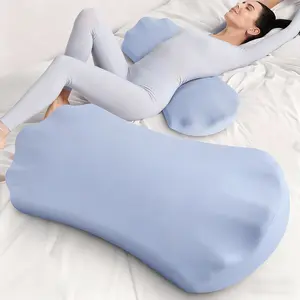 1pc Lower Back Pillow for Sleeping Lumbar Support Pillow for Side Back Sleepers - Ergonomic Waist Pillow - Back Wedge Cushion Bolster Pillow for Bed, Car, Sofa