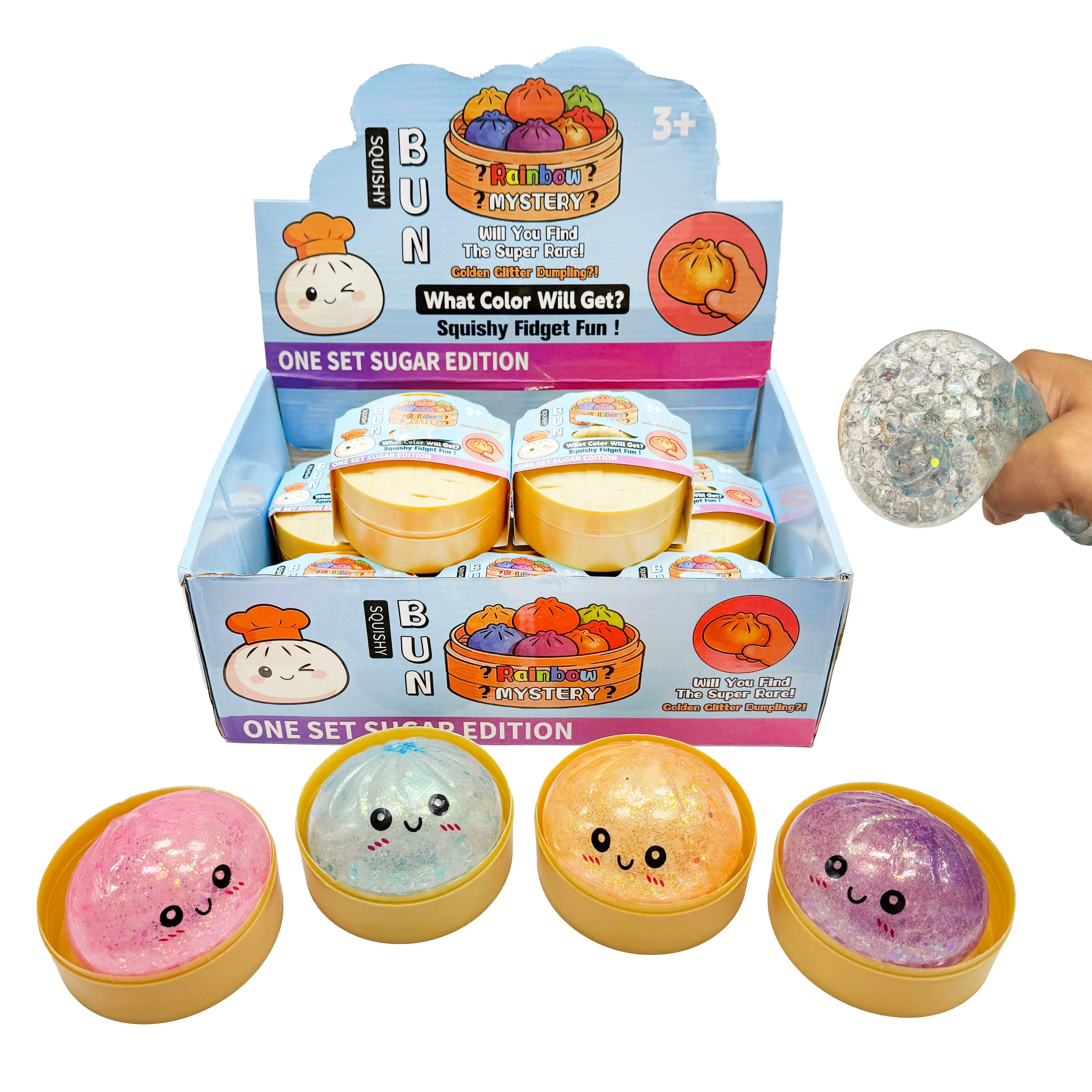 Squishy Dumpling Filled with Beads & LED Light