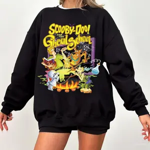 Scooby Doo Ghoul Squad Sweatshirt, Cozy Spooky Season Crewneck for Men and Women, Retro Mystery Gang Fall Sweater, Printed in USA