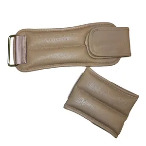 2lb Vegan Leather Ankle Weights in Glossy Camel- Give Your Low Impact Workouts a Glow Up!