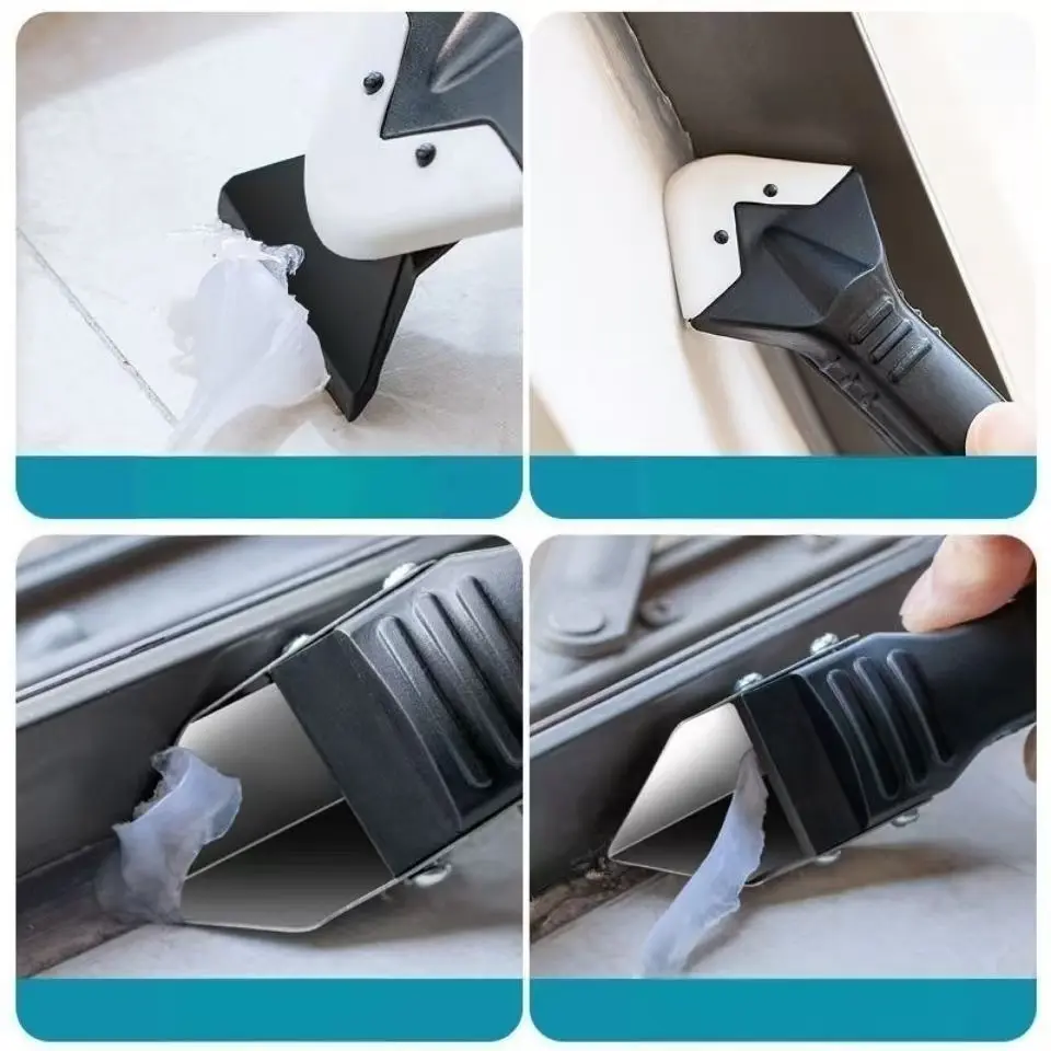 Glass Glue Scraper Tool, Wall Corner Sealer Remover, Edge Repair Kit, Residue Cleaner, Perfect for DIY Home Improvement Projects