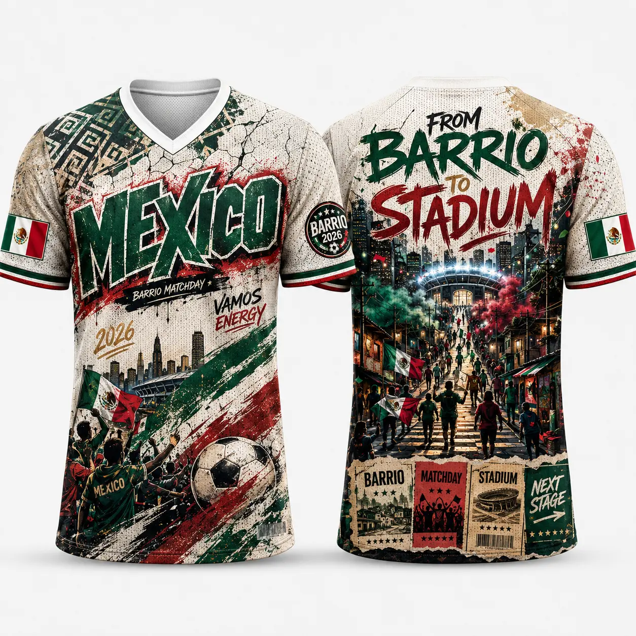 Men's Short-Sleeve Athletic Top - Mexican-Inspired 2026 All-Over Barrio Street Graphics Athletic Clothes, Casual Sport Top with Sporty Chic Stadium Art, Lightweight for Outdoor Parties & Back to School