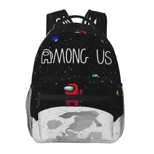 Among Us school backpack with large capacity — casual daypack for outdoor sports and office; cartoon Among Us merchandise laptop backpack/school bag for boys, girls, and gift giving