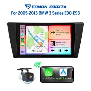 EONON Car Stereo for BMW 3 Series 325i, 328i, 330i, 335i (E90, E91, E92, E93) 2005-2013, BMW M3 2007-2012, Wireless CarPlay & Android Auto Car Radio, 9" Android 14 Touchscreen Head Unit, Bluetooth, GPS, Wi-Fi, Sub, SWC - E90X7A