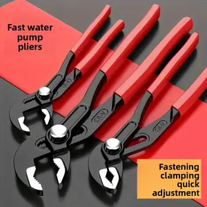 7-Inch, 10-inch, 12-inch groove pliers Quick adjustment groove pliers set, slot wrench pliers, water pump pliers, tenon and groove pliers